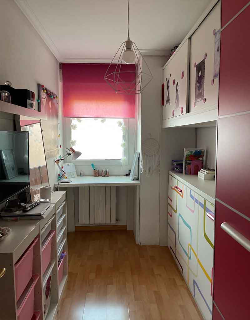 antes dormitorio rojo